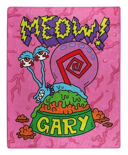 Officially Licensed SpongeBob SquarePants Gary Meow! Reversible Throw Blanket - Picture 2 of 4