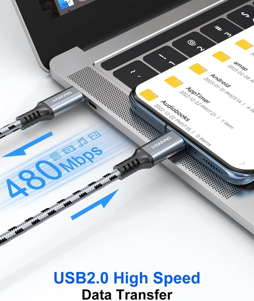 SNANSHI USB C to Micro Cable 4ft, PS4 Controller Charger, 4FT, Black - Image 4 of 4