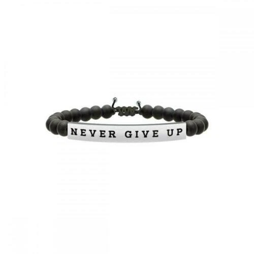 Bigiotteria neri in acciaio con pietra principale onice