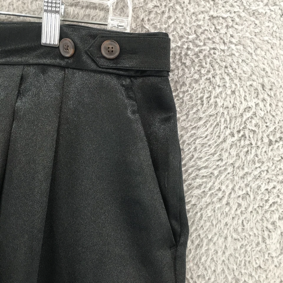 Pantalones cargo de pierna ancha A New Day para mujer 17 negros tiro alto plisados cremallera frontal mosca Foto 3 de 4