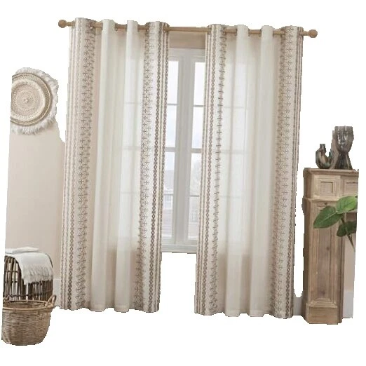 País de poliéster a Rayas Cortinas de Ventana