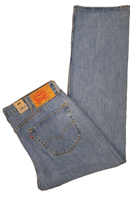 Levis 501 Original Mens Jeans 42X32 Light Blue W42L32 #0134 Button
