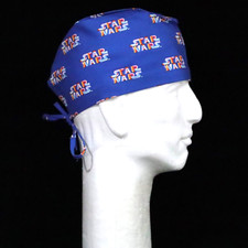 Star Wars Logo on Blue Theme Scrub Hat
