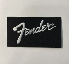 Fender Guitar Embroidered Iron / Sew on Patch Laser Cut Badge Metal Guitar Rock