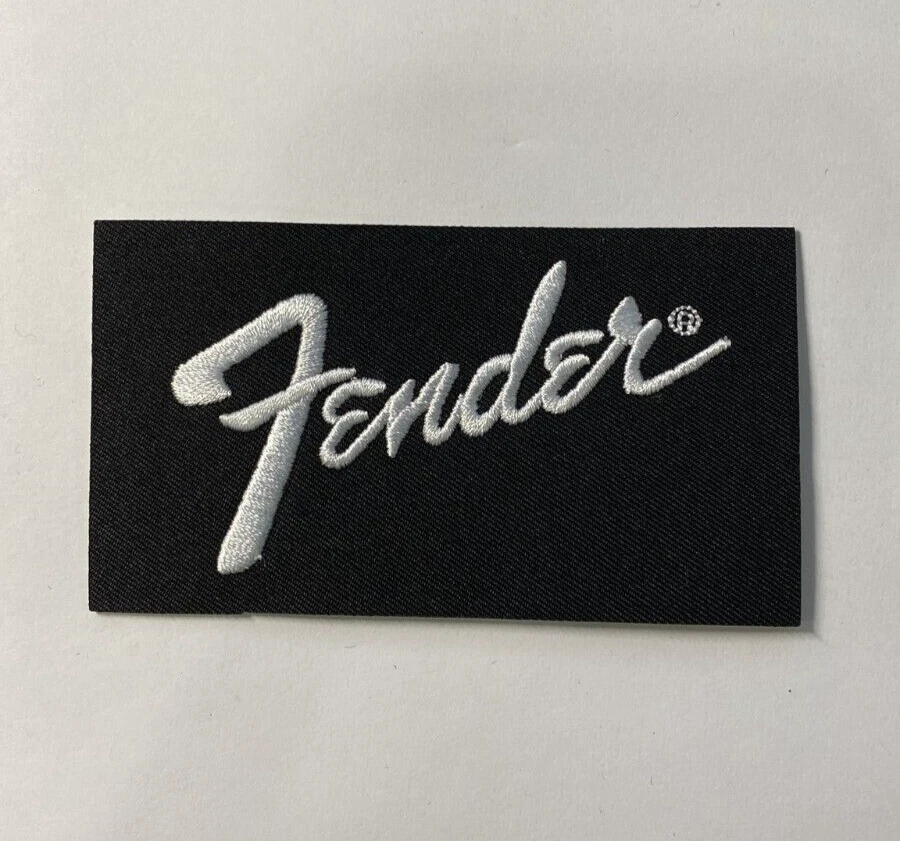 Fender Guitar Embroidered Iron / Sew on Patch Laser Cut Badge Metal Guitar Rock