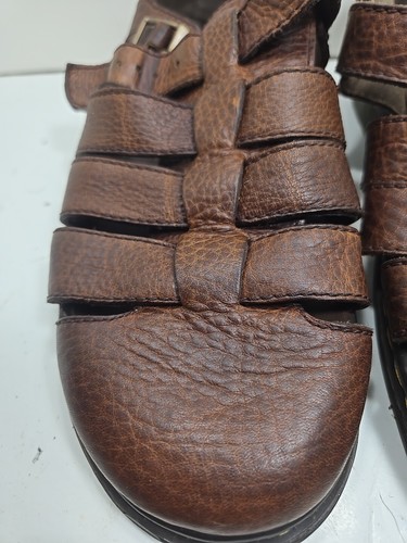 Dr Martens Men’s Fenton Brown Textured Leather Sandals. Size 9M / 10L - Picture 2 of 18