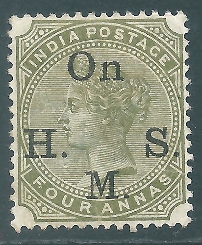INDIEN 1883 Queen Victoria postfrisch 4a Official SG O44