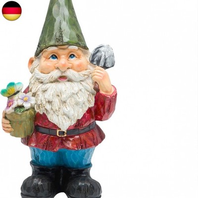 Alpine Corporation Gartenzwerg mit Blumentopf, 30,5 cm hoch, Dekoration