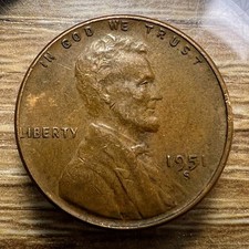 1951-S Lincoln Wheat Cent - Actual Coin Shown - Free Shipping &amp; Tracking INV#176