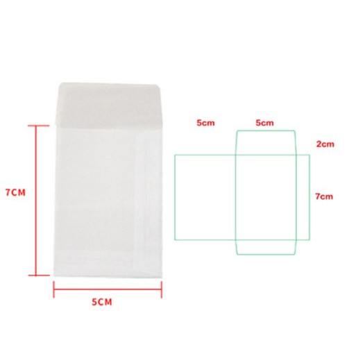 100pcs/lot European Giftbox Blank Translucent Envelope Mini Gift Packing - Picture 6 of 19