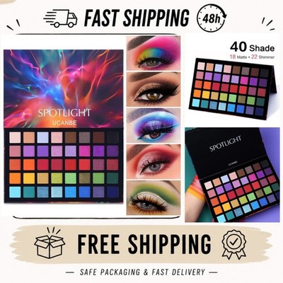 UCANBE Lidschattenpalette 40 Farben Matt Schimmernd Make-up Palette