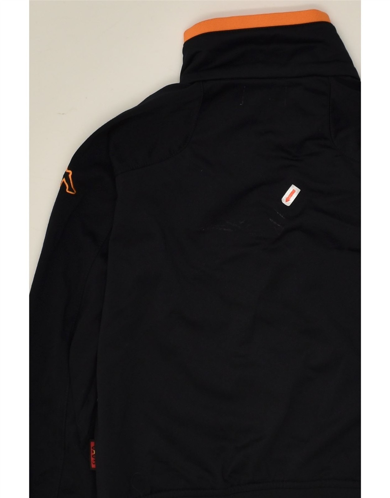 KAPPA Boys Graphic Tracksuit Top Jacket 7-8 Years Medium Black Polyester BE35 image 3