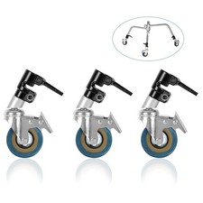Professional Swivel Caster Wheels Set for Heavy Duty Photography C Stand with...
