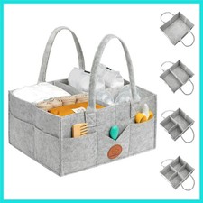 Baby Diaper Caddy Organizer with Handle - Portable Baby Car Organizers and St...