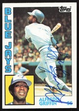 Alfredo Griffin Signed 1984 Topps Card #76 Toronto Blue Jays