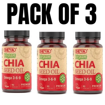Deva Vegan Chia Seed Oil   Organic (Pack of 3)