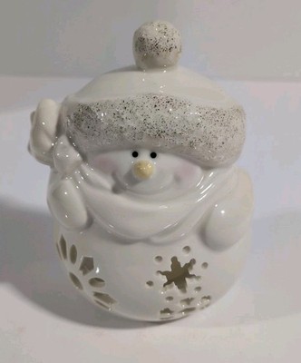 Lenox Bright Christmas Ivory Snowman T Lite 4''X 3.25''