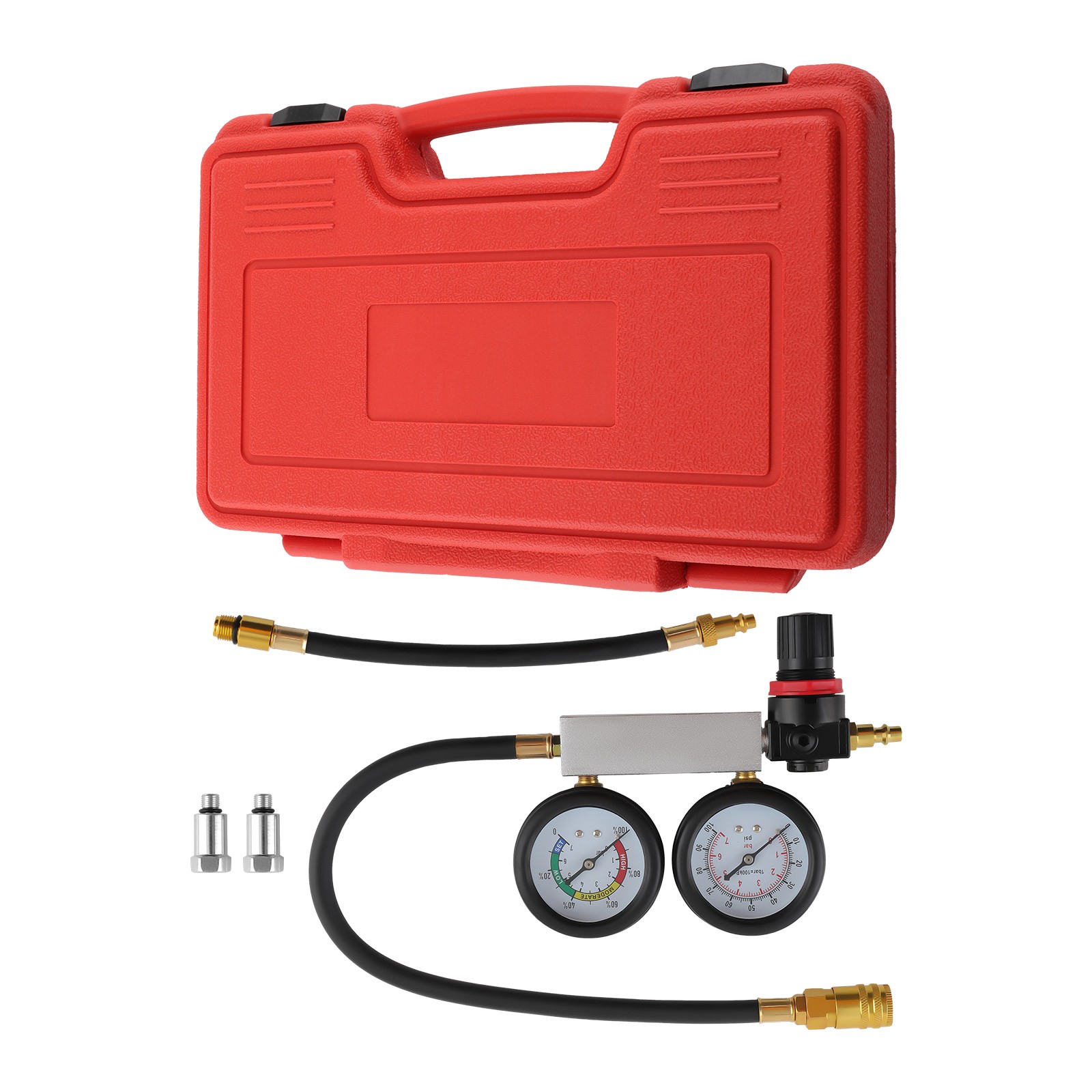 Testeur de fuite de cylindre double manomètre 0-100PSI pour valider l'étanchéité