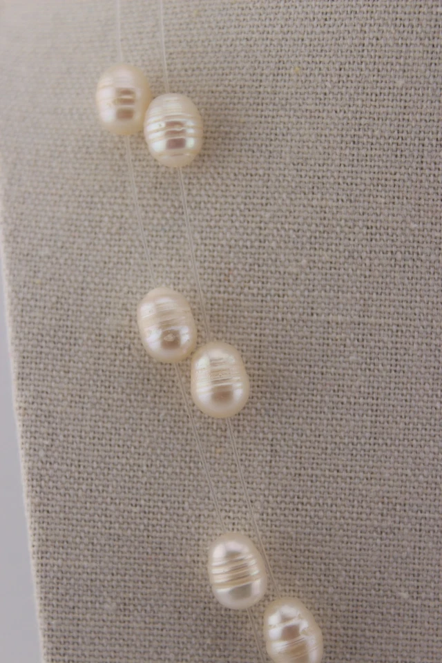 Collar de perlas de agua dulce Helzberg Diamantes HDS Plata de ley 925 10 mm Foto 4 de 4