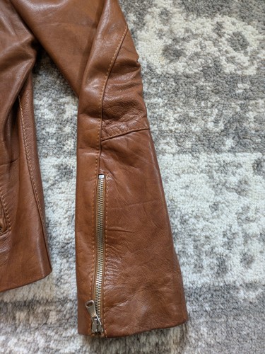 Vintage Vera Pelle Leather Racer Scooter Jacket - Medium, Made In Italy READ - Picture 6 of 24