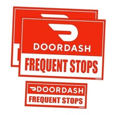 Doordash Car Magnet - Eye-Catching, Reflective, Weather-Resistant - Set of Red