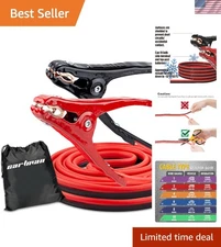 Efficient 10 Gauge Jumper Cables 12 Feet with High Copper Content for Vehicles