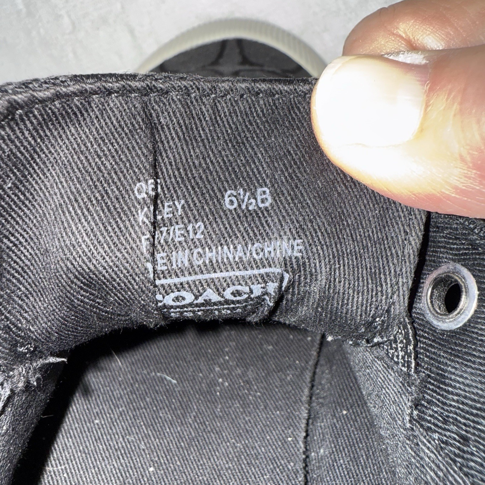 Coach Keeley Black Khaki Signature C Logo Y2K Grunge Slip On Sneaker Shoe Sz 6.5 thumbnail 12