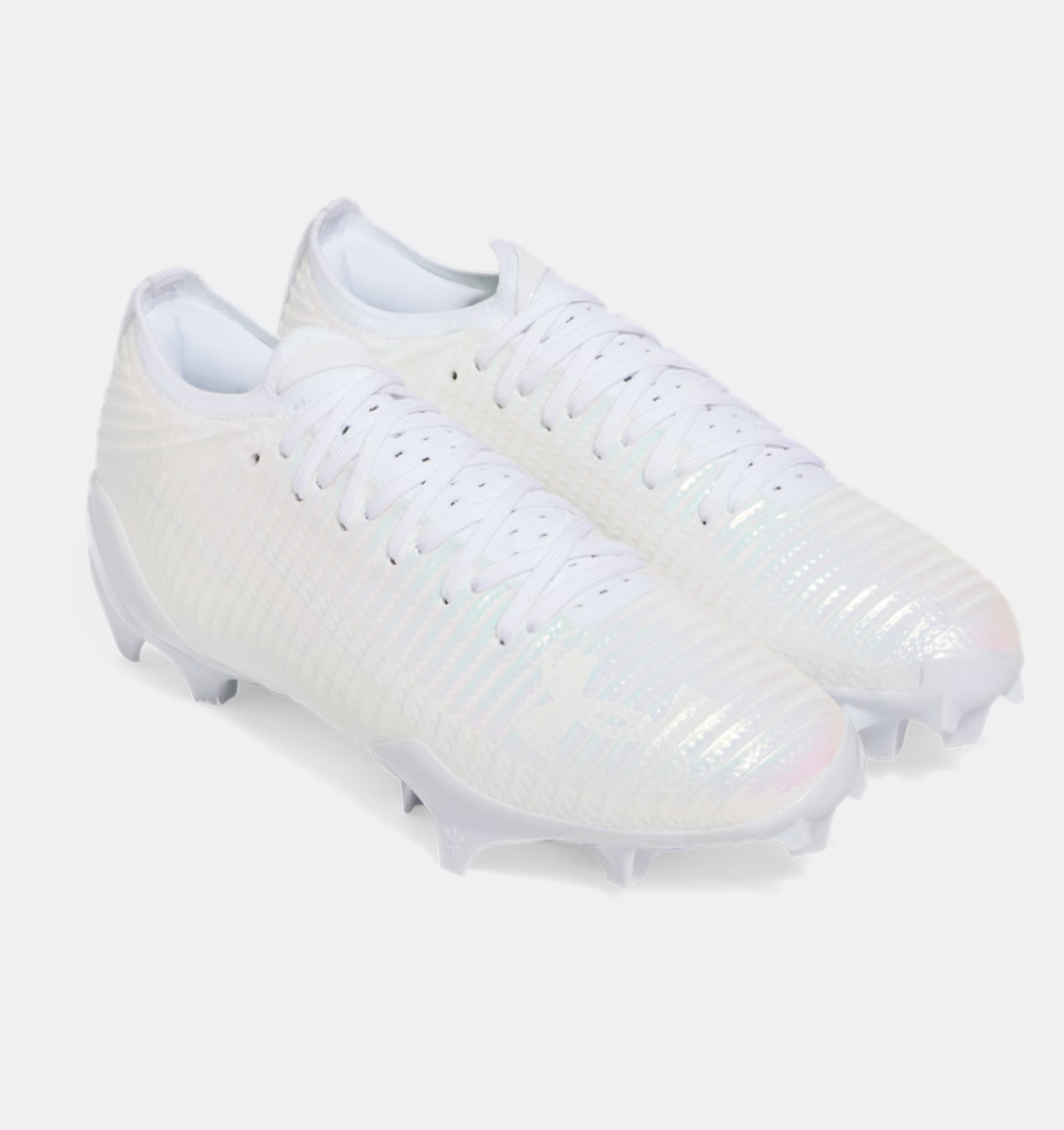 Under Armour Blur Pro 3028220-100 Men's 9.5 White Lace Up Football