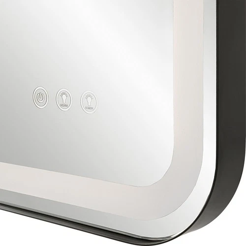 Uttermost 09946 Crofton 40 X 30 inch Satin Black LED Lighted Mirror - Picture 9 of 10