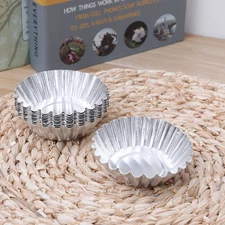10 Pcs Egg Tart Pan Mold Moulds Mini Tartlet Pans Tarts Muffin Baking Cup