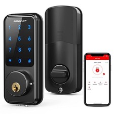SMONET Smart Front Door Lock Keyless Entry Digital Keypad Deadbolt Bluetooth APP