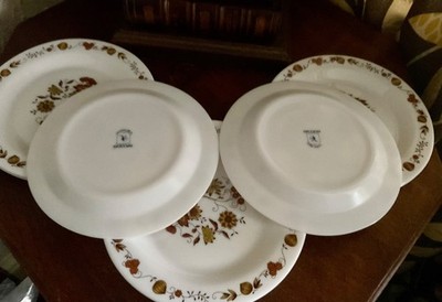 ARC Vintage Arcopal France Milchglas braun Zwiebel Beilagen Teller 19cm x 6