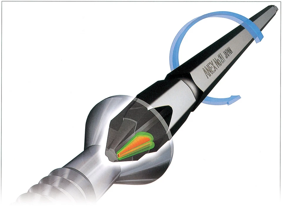 Anex Bit Double-ended Combination Plated Finish +1+2×65 2 Pieces AHPM-1265 - Image 2 of 2