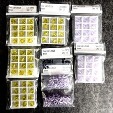 Swarovski 8mm bicone crystal beads 5301 / 5328 - 96 pc - lime, violet