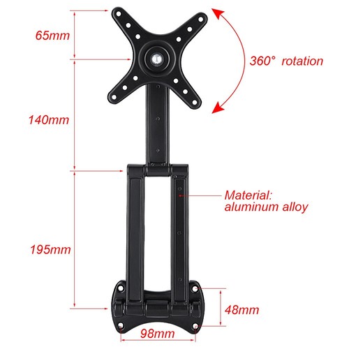 Wall Bracket Tilting Mount Stand Holder For 10-27in Flat TV LED LCD Sc TO - Picture 5 of 12