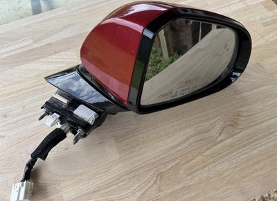 Red LH driver side door mirror w/ BVM 360 Camera. OEM for 2019-2020 Santa Fe