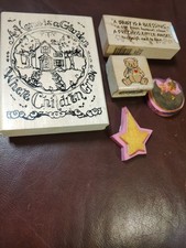 arts and crafts stamping supplies 5 wood and rubber stamps Baby
