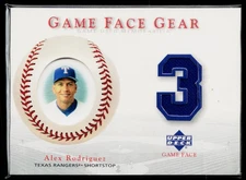 2003 Upper Deck Game Face #GG-AR2 Alex Rodriguez Game Face Gear