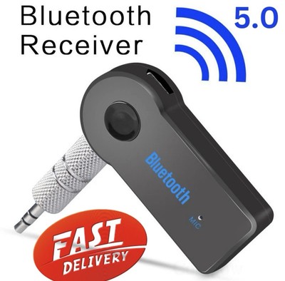 Bluetooth Empfänger AUX Adapter 3,5mm Klinke Telefon Audio Auto Sender Funk Mikrofon
