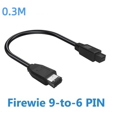 FireWire 9-poliger auf 6-poliger Kabel FireWire 800 IEEE1394b männlicher Stecker