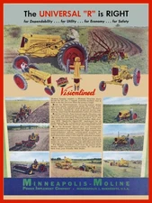 1948 Minneapolis Moline Universal R Tractor NEW Metal Sign: 9x12" Ships Free