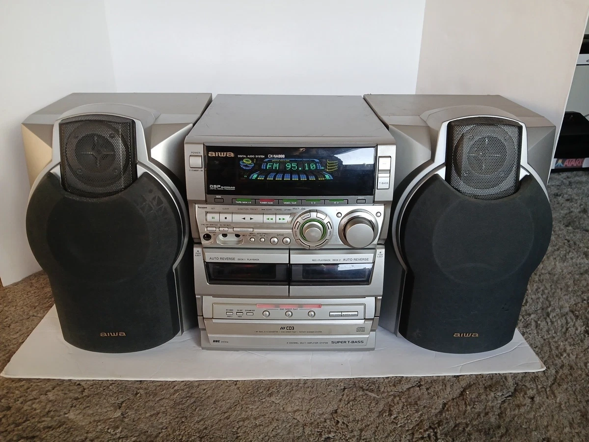 Aiwa AM/FM Cassette Tape Home Audio Compact & Shelf Stereos for