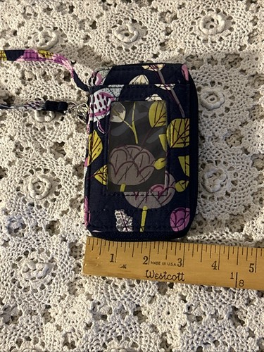 Vera Bradley Nightingale Floral Purple Navy All In One Wristlet Wallet Retired - 第 7/7 張圖片
