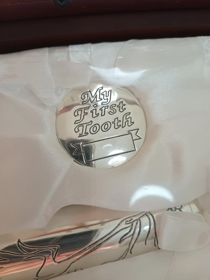 Juego de regalo de recuerdo plateado Stephan Baby para bebé Foto 3 de 4