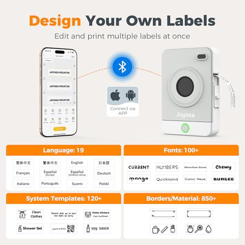 Bluetooth Label Maker OP1 Mini with Tape for Home Organization