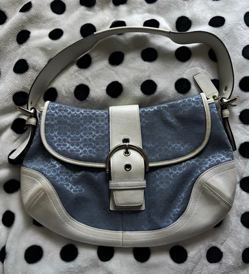Coach Blue Signature Handbag for sale - eBay