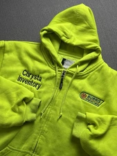 RefrigiWear Jacket Mens L Yellow Safety Thermal Insulated Quilted Work Hoodie