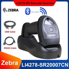 Zebra LI4278-SR20007CN 1D Wireless Bluetooth Barcode Scanner w/ Cable  Cradle