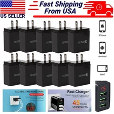 3 Port USB Home Wall Fast Charger for Cell Phone iPhone Samsung Android Lot of