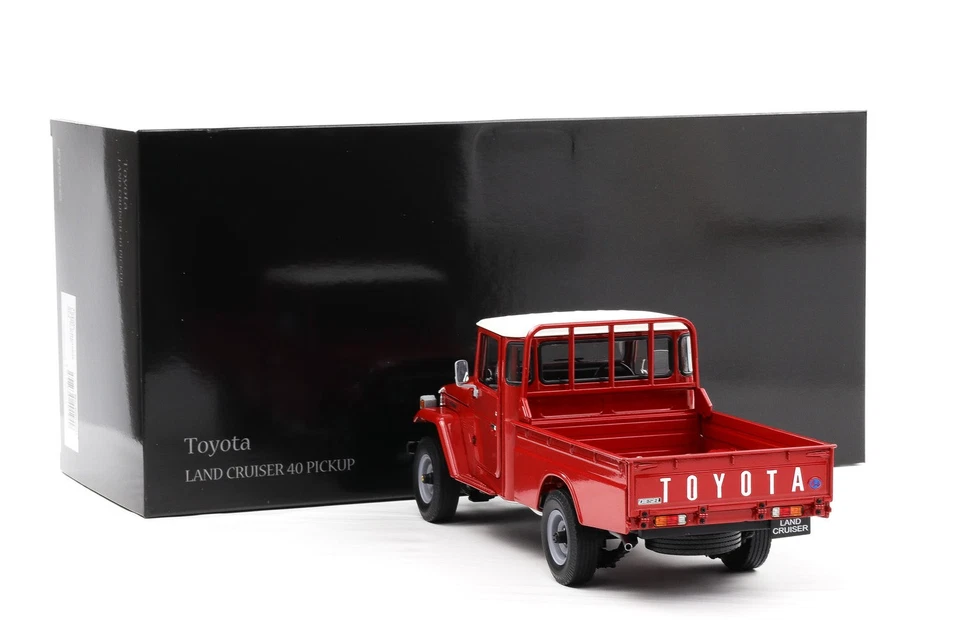 1:18 Kyosho Toyota Land Cruiser 40 Pickup Rosso 1980 Full Opening 08958R - Immagine 4 di 4
